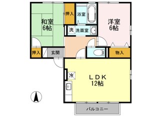 ガーデンビレッジＵＹ　Ａ棟の物件間取画像